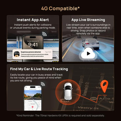 70MAI DASHCAM T800 3 CHANNEL 4K