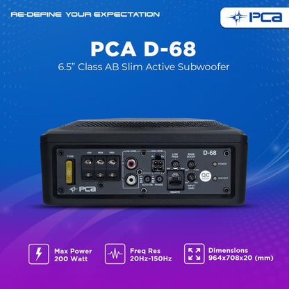 PCA D-68 SUBWOOFER AKTIF SLIM 6.5"