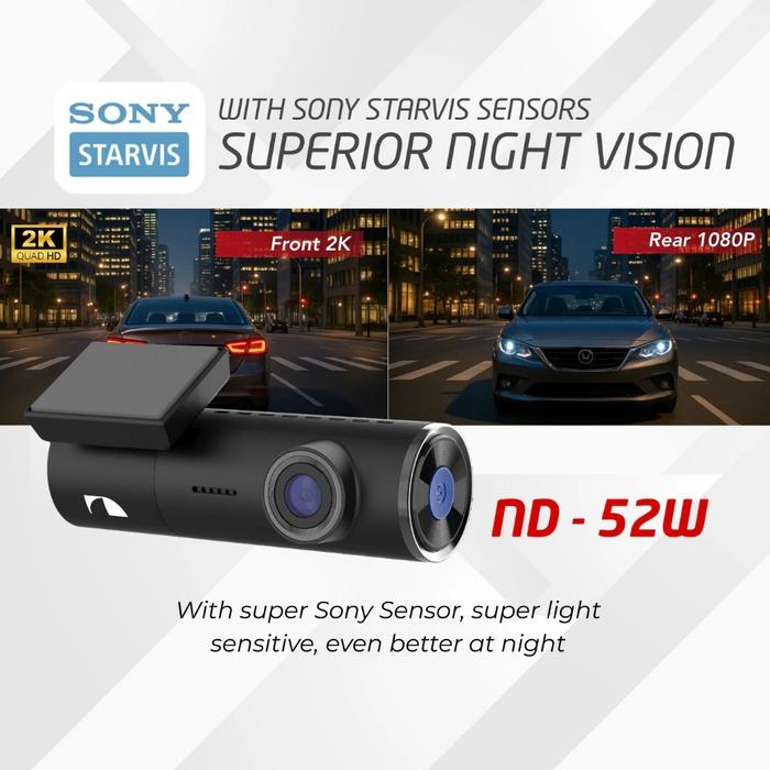 NAKAMICHI DASHCAM DVR 2 CHANNEL ND-52W