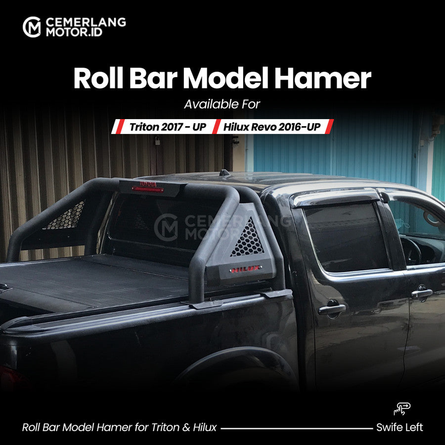 Roll Bar Model Hamer Short Mitsubishi Triton 2017 - ON