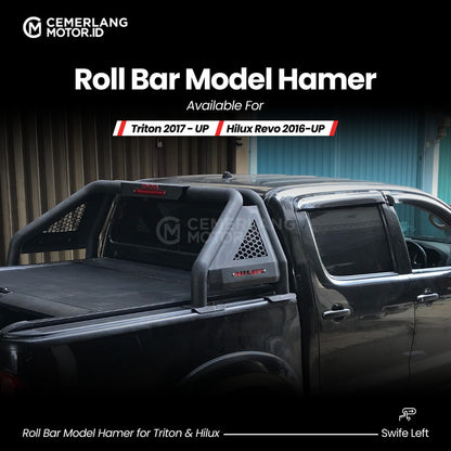 Roll Bar Model Hamer Short Mitsubishi Triton 2017 - ON