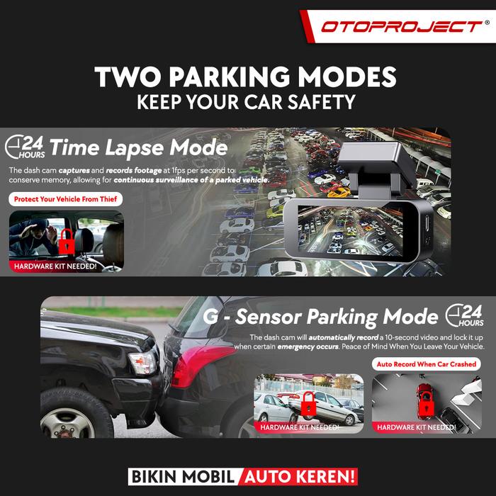 OTOPROJECT CAR DASHCAM NEO 2K + REAR FULL HD CAM