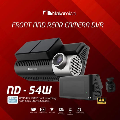 NAKAMICHI DASHCAM DVR 2 CHANNEL ND-54W