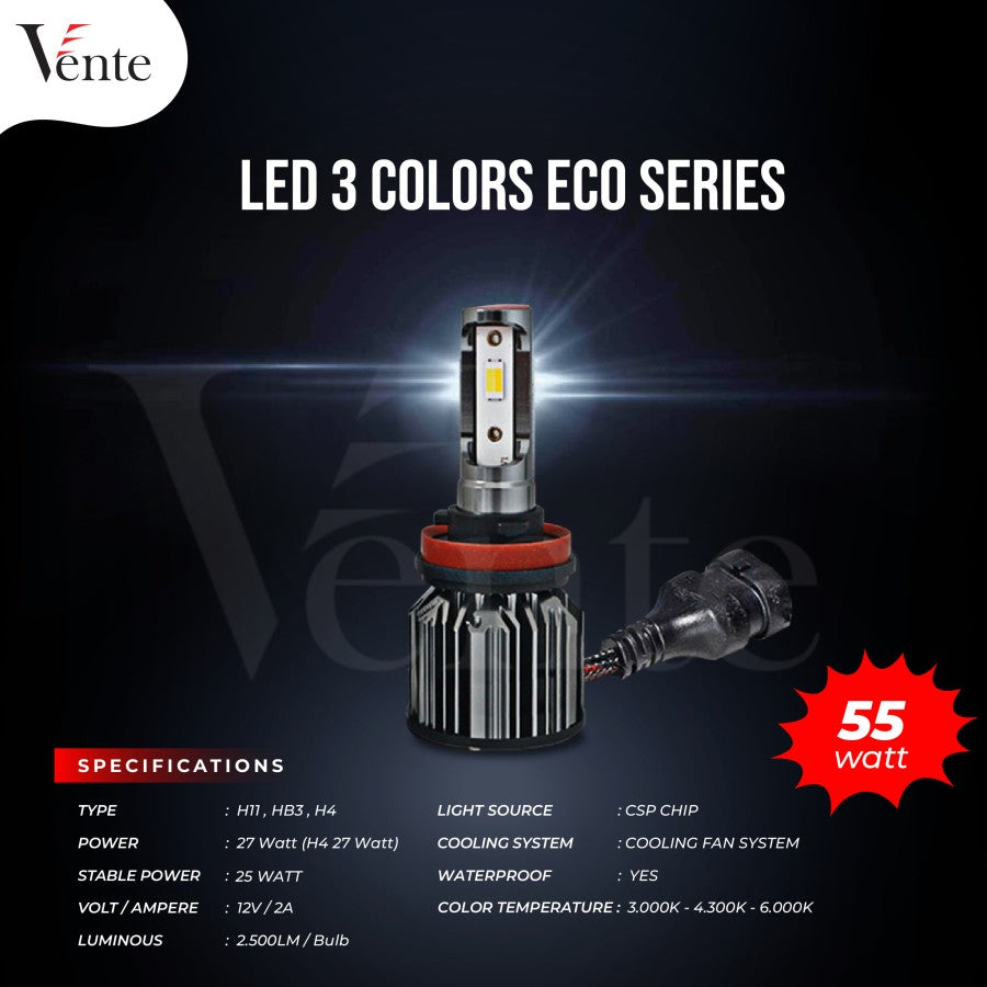 VENTE LAMPU LED 3 COLOR ECO SERIES