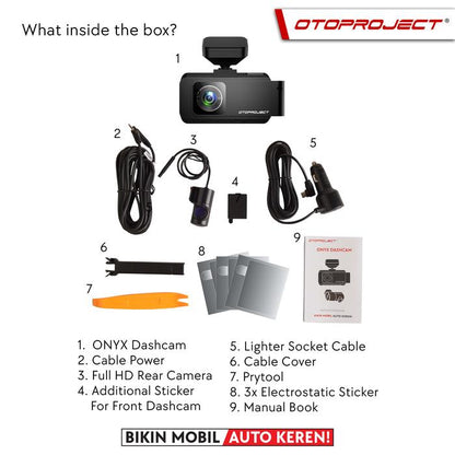 OTOPROJECT CAR DASHCAM ONYX 4K + REAR FULL HD CAM