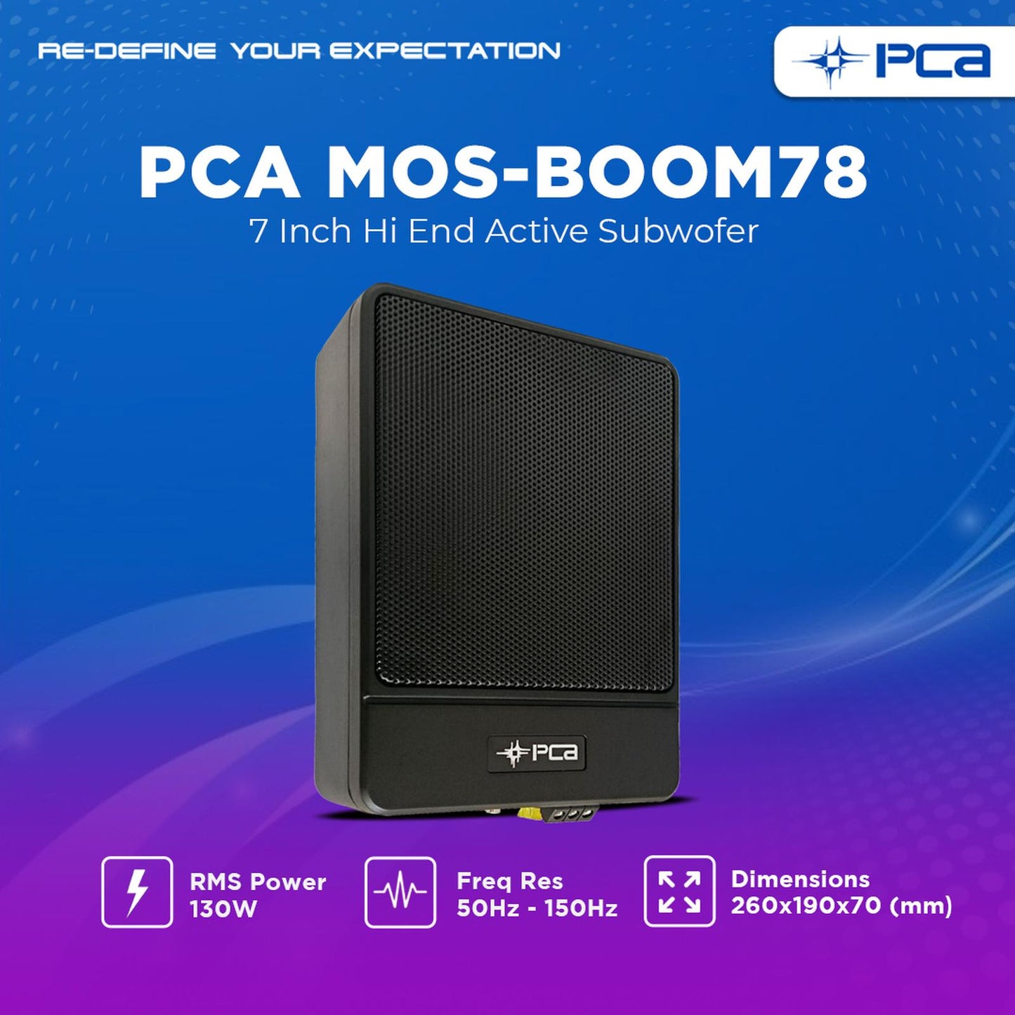 PCA MOS-BOOM78 HI END SUBWOOFER AKTIF SLIM 7"
