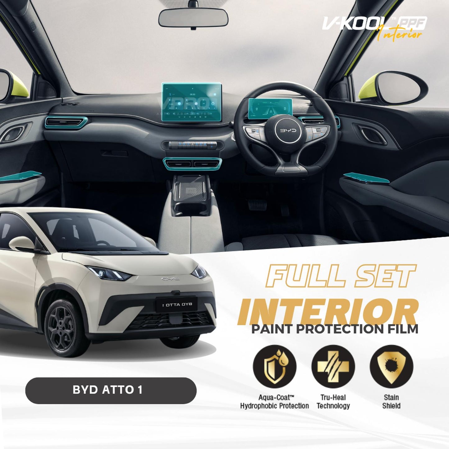 V-KOOL PPF INTERIOR BYD ATTO 1 FULL SET