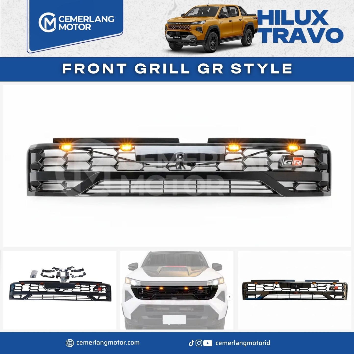 FRONT GRILL GR STYLE HILUX TRAVO